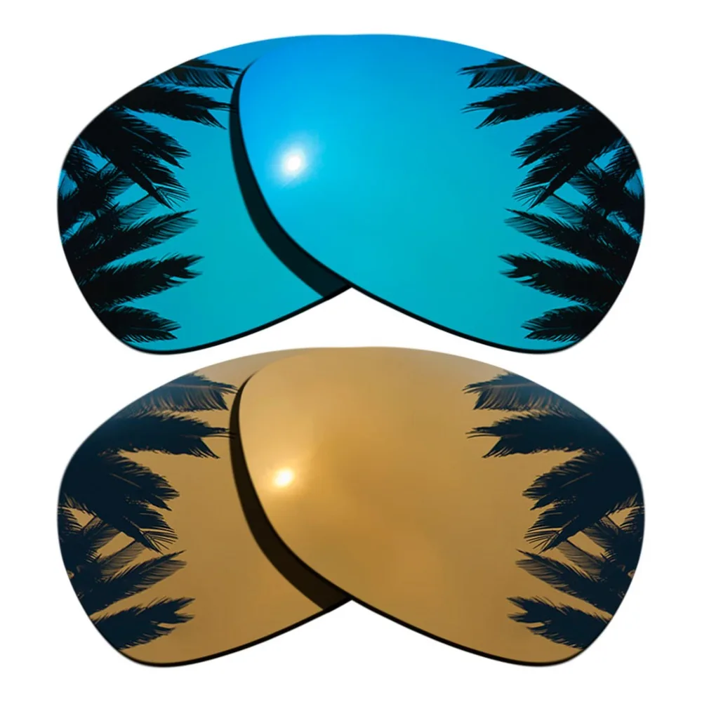 

(Ледяное синее зеркальное + бронзовое золотое покрытие) 2 пары поляризованных сменных линз для Crosshair 2012 100% защита от Уфа и уфв