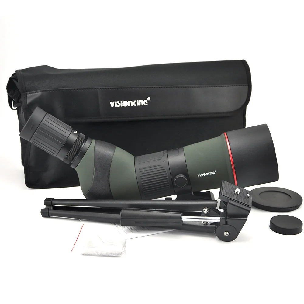 Telescope Binoculars Spotting Scope Optics Equipment Visionking 15-45X65 Professional Terrestrial Spotting Scope Hunting Birdwatching Wide Angle Guide Monocular Telescope Tripod