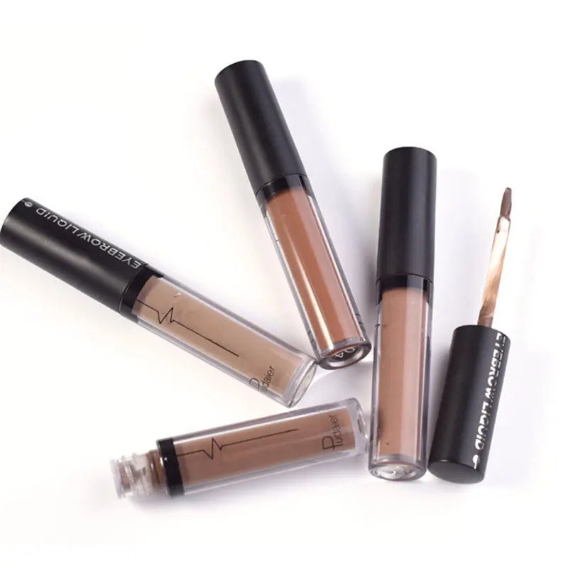 Eyebrow Enhancer Brush Kits Makeup Henna Eyebrow Gel 4 Color Black Brown Waterproof Liquid Eye Brow Tint Makeup Eyebrows