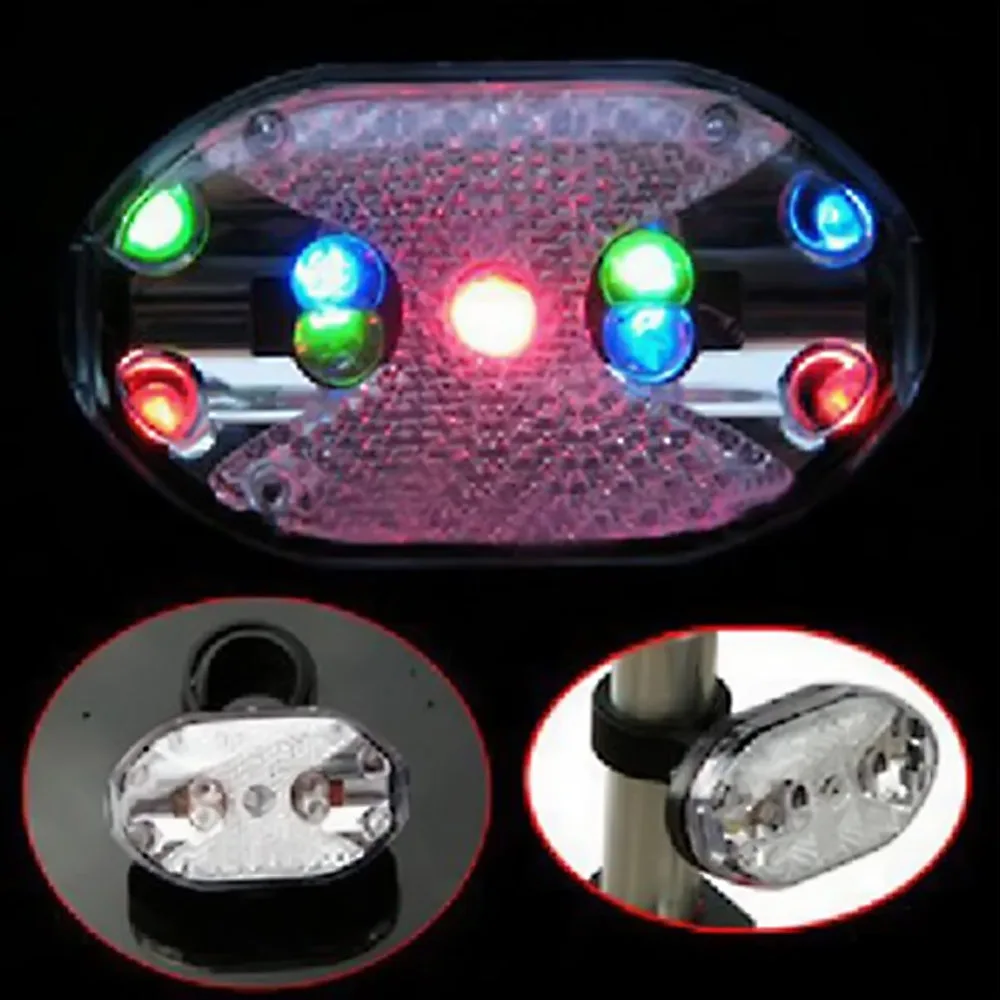 2018 Bright Bicycle Lights flashing Light Lamp 9 LED red 7 modes