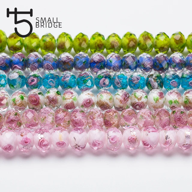 12mm Faceted Flower Lampwork Gl Bead Jewelry Making Transpa 12mm Faceted Flower Lampwork Gl Bead Jewelry Making Transpa Large Crystal Rondelle Beads For Bracelets Whole