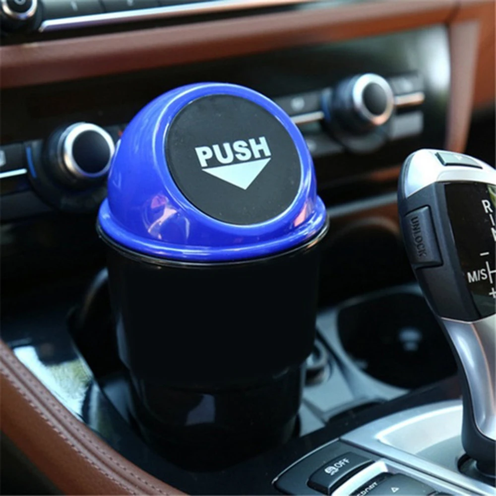 Mini Home Auto Car Waste Trash Rubbish Bin Can Garbage Dust Case Storage Holder Automobiles Storage Bag