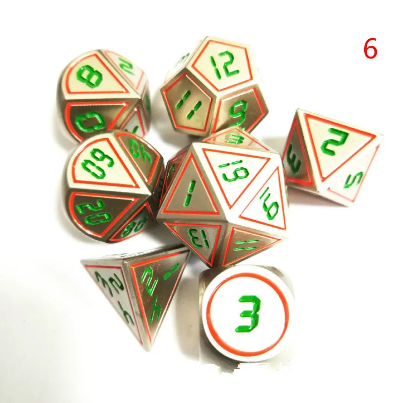 7Pcs/set High end Multi faceted Digital Dice Game Multi faceted Dice