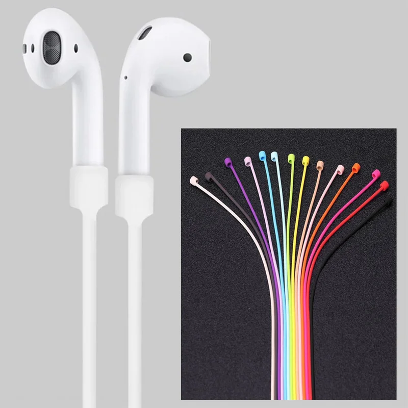 Силиконовая веревка для защиты от потери AirPods шейный ремешок беспроводная