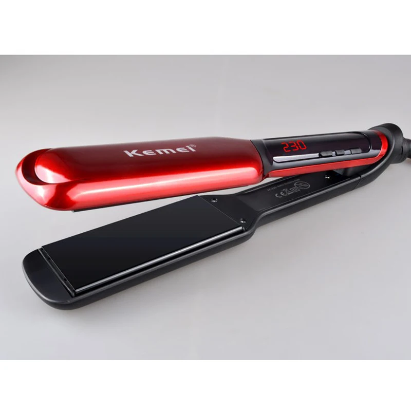 KEMEI ЖК-дисплей Дисплей Flat Iron цифровой Контроль температуры выпрямитель для волос Styler Керамика профессиональный утюг волос KM-9620