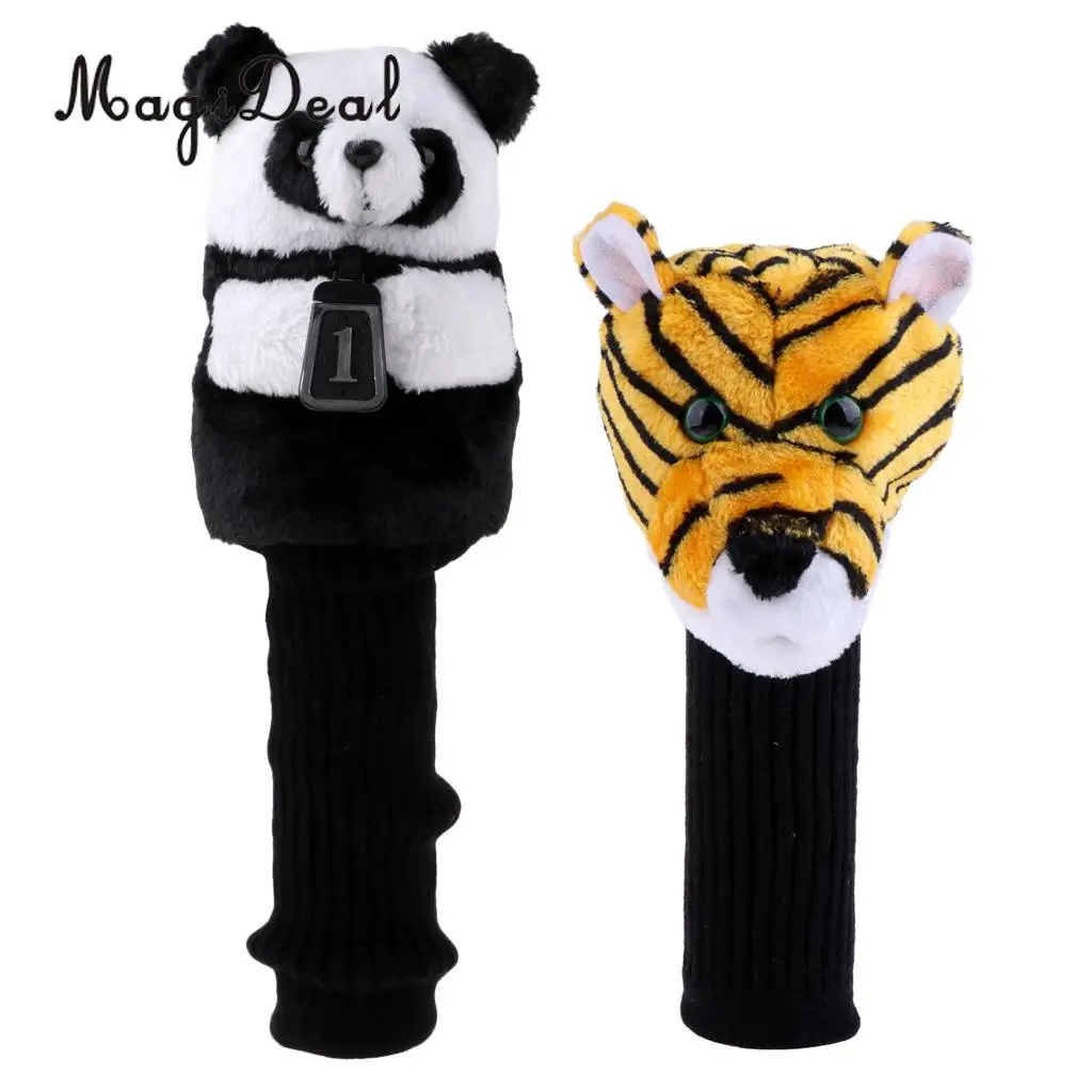 MagiDeal Tiger Head + Panda Animal Sports Golf Club Headcover Head Cover for 460 cc/No.1 Wood Driver
