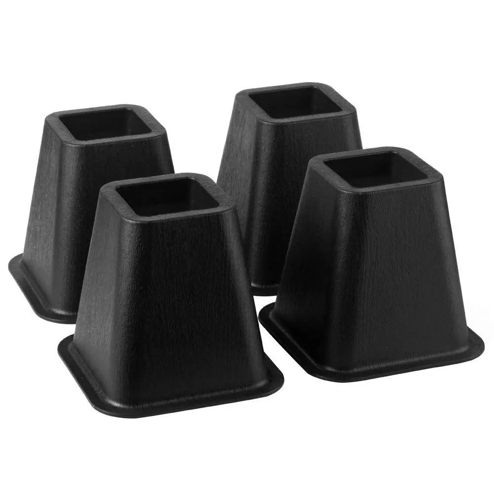  WSFS Hot 4pcs Protecting Furniture Lift Blocks Leg Feet Furniture Risers Aid for 12cm Top raising T