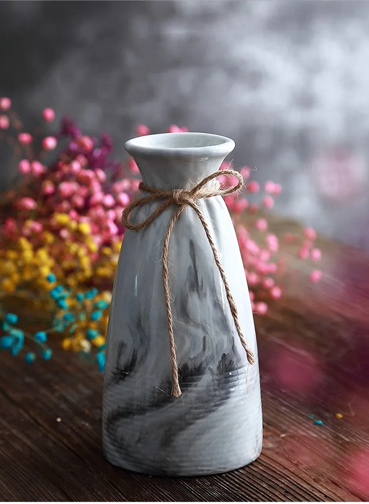 Керамическая ваза для украшения дома Модный пол сушеный цветочный горшок креативный подарок Домашнее украшение