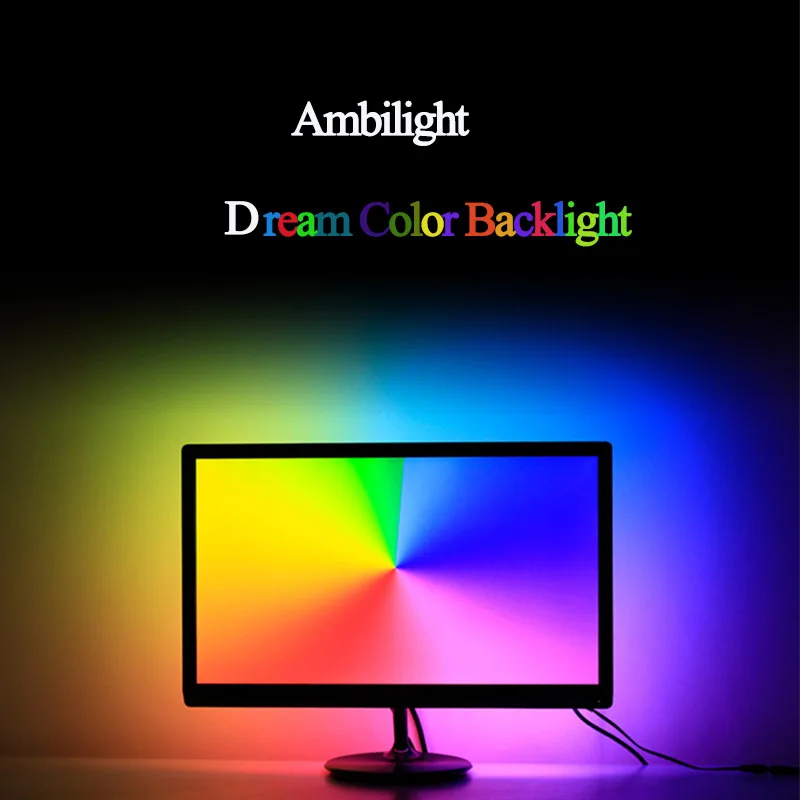 

Ambilight LED Strip Lights 5050 RGB Colorful WS2812B Usef for TV Desktop Computer Screen Backlights