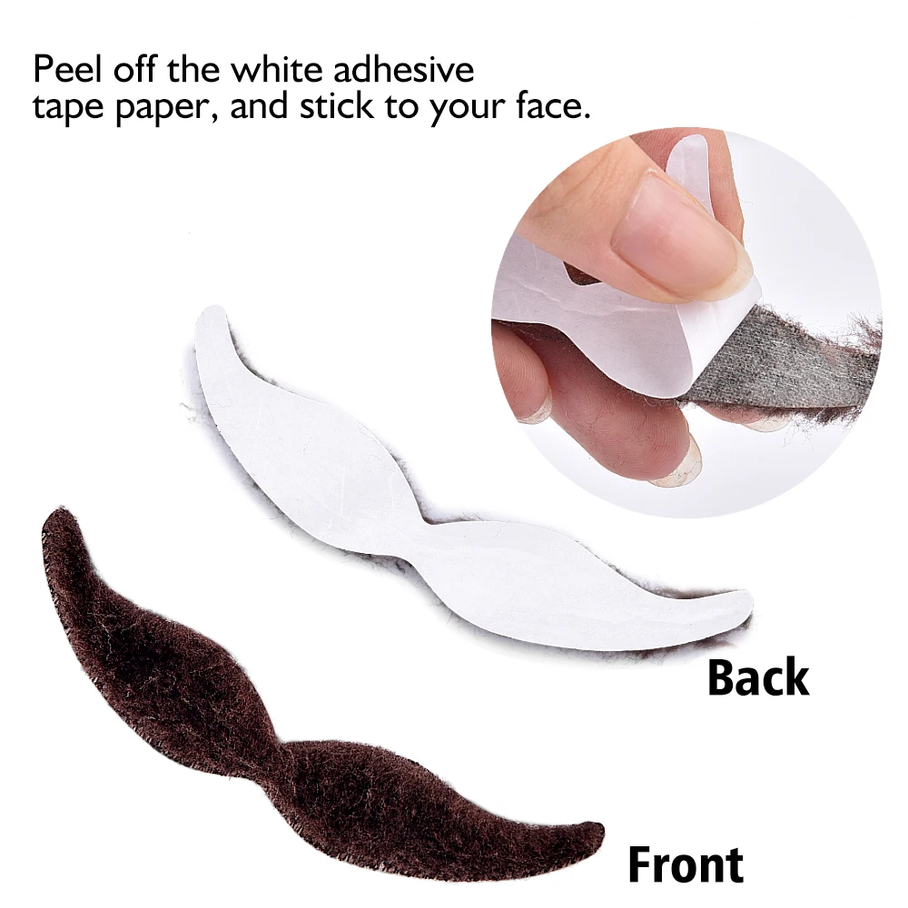 Fake Beard Funny Mustache Self Adhesive Whisker Halloween Costume Pirate Cosplay  Retro Show Mexican Holiday Party Supply (4)