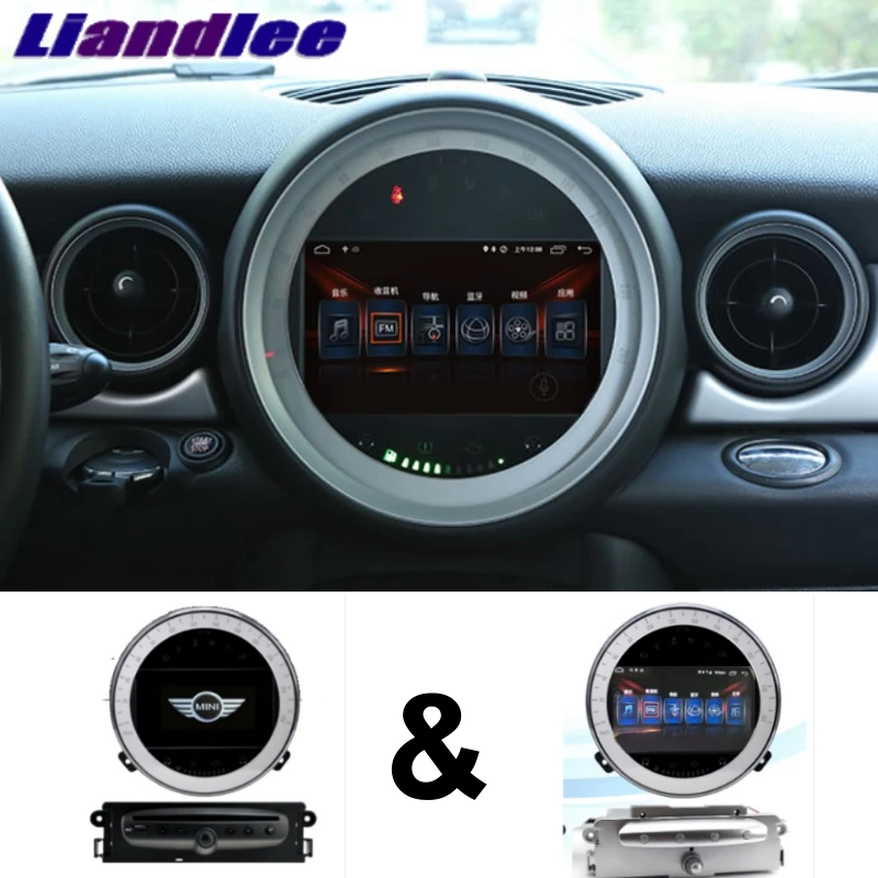 Для мини-Люка R56 2006~ 2013 Liandlee Автомобильный Мультимедийный адаптер NAVI CarPlay Android без dvd-плеера автомобильный Радио gps Карта Навигация