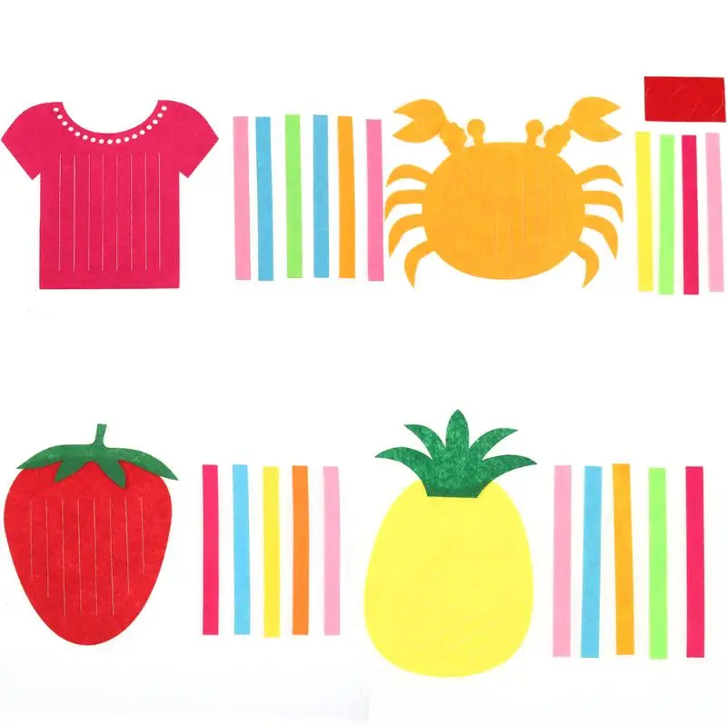 font b Baby b font Handmade Craft Toys Creative Cloth Knitting Woven Assembly DIY Colorful