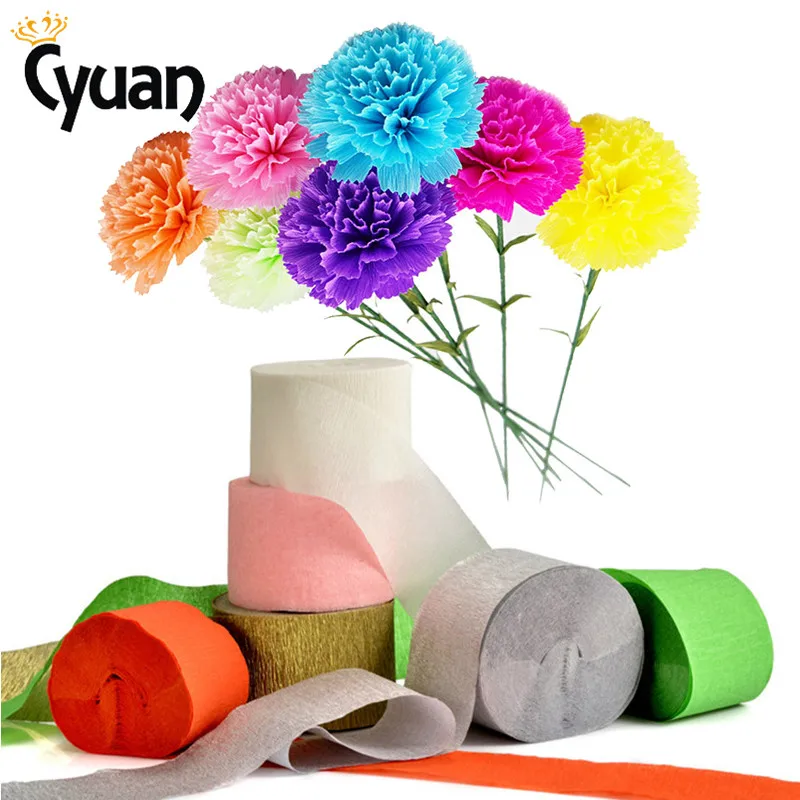 

25M Crinkled Crepe Paper Streamer Roll Craft DIY Paper Flower Wrapping Decoration Wedding Baby Shower Birthday Party Supplies