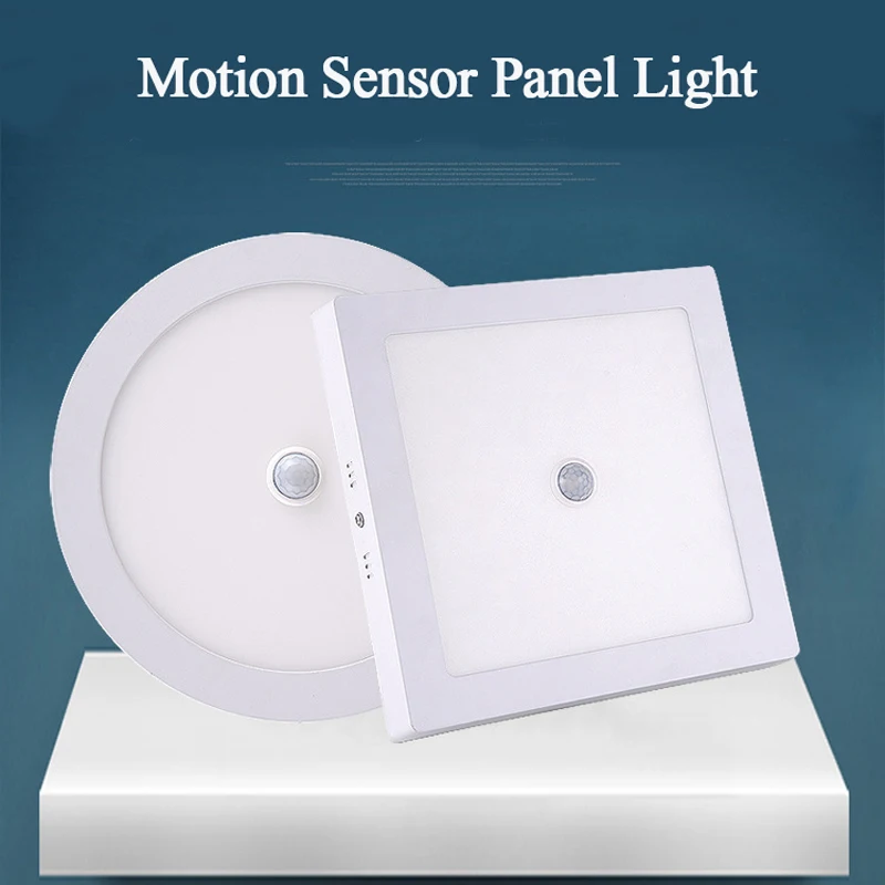 

LED Panel Light 6W/12W/18W/24W Motion Sensor Square Round Surface Ceiling Downlight Ceiling Lamps For Deroration Home Lighting