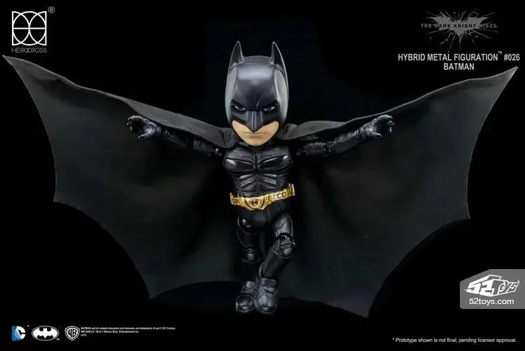 

DC Comics The Dark Knight Rises Batman Hybrid Metal Figuration #026 Batman with LED Light Action Figure Collectible Model Toy