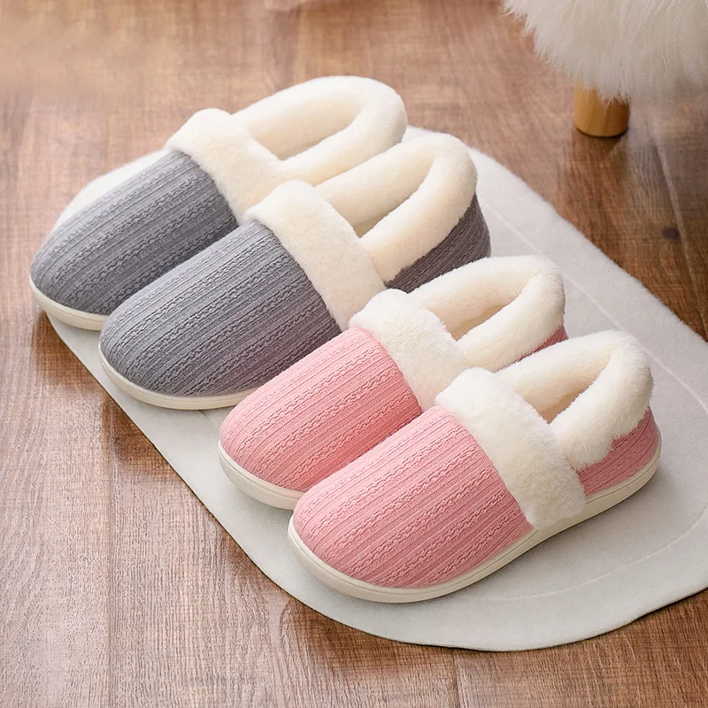 

Women Boots 2018 Winter Wool Plush Snow Ankle House Boots Warm Fur Comfort Shoes Women Couple Unisex Indoor Outdoor Botas Mujer