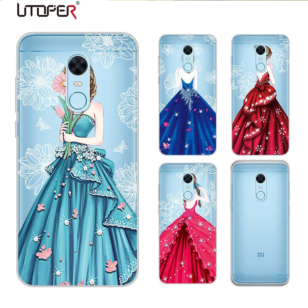 UTOPER Fashion Back view girl Case For Xiaomi Redmi 5 plus Case For