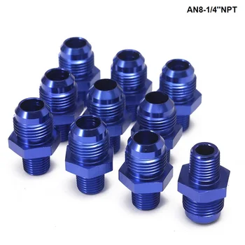 

10PCS/LOT Straight Male Oil Cooler Fuel Oil Hose Fitting Adapter AN8-1/4''NPT