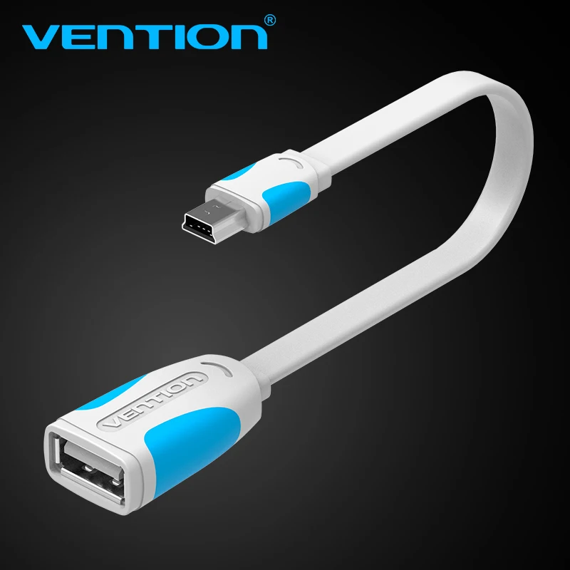 Vention Mini USB 2,0 OTG кабель Mini USB Otg кабель для передачи данных адаптер 10 см/25 см штекер для женщин для планшетных ПК/MP3/мобильного телефона/gps