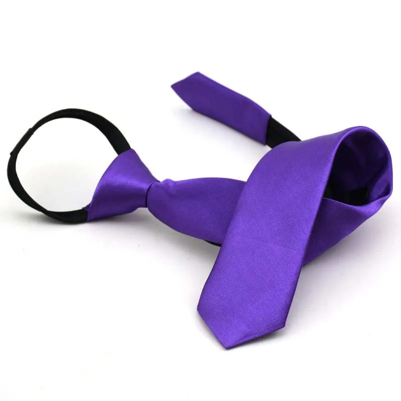 Purple Готовым узелком галстуки шеи галстук-бабочка для мальчиков и девочек, для маленьких девочек; Детские обтягивающие галстук с молнией Детские однотонные красные Цвет тонкий узкий нарядные вечерние платье Свадебный галстук-бабочка - Цвет: Purple