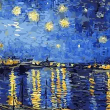 3330 Ван Гог Звездная ночь над Роном-краска по комплекты номеров для взрослых DIY
