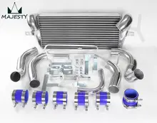 FIT:93 94 95 96 97 MAZDA RX7 FD3S FMIC FRONT MOUNT INTERCOOLER + PIPING TURBO silicone hose color Blue brand CSK