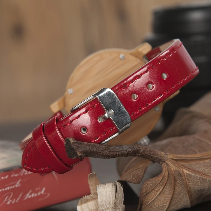 wooden bobo bird watches lady fashion bamboo watch (4)