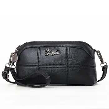 

Female bag 2018 new sheepskin shell female bag embroidered middle-aged mother bag shoulder diagonal shopping bag