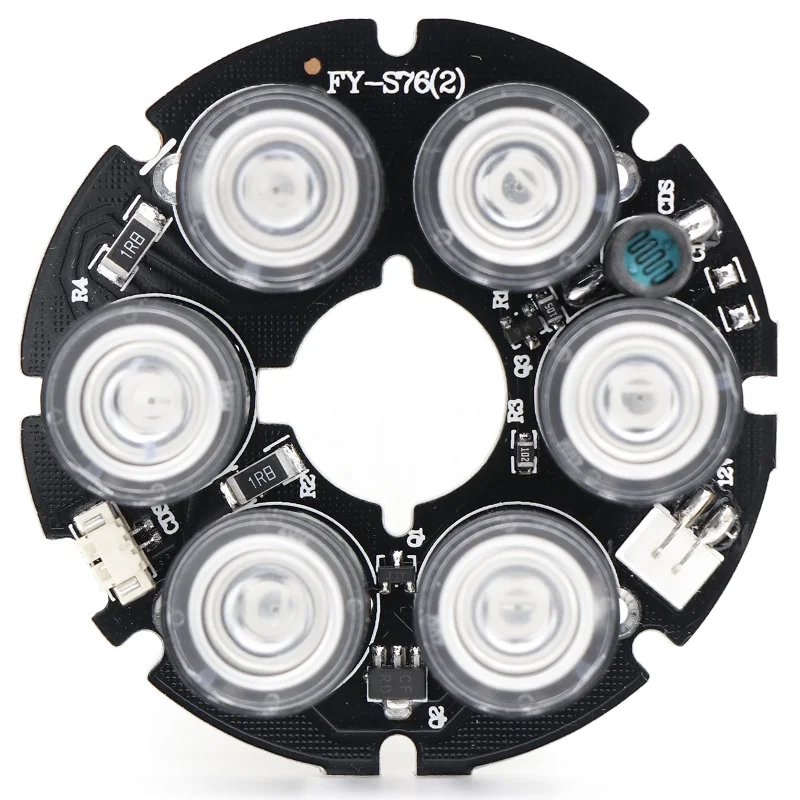 

60 degrees CCTV Accessories infrared light 6 pcs Array IR LED board for Surveillance cameras night vision diameter 60mm