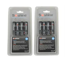 8 unids soshine 3.2 V LiFePO4 batería AA 14500 pilas recargables protegidas con batería y conectores