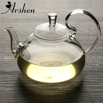 

Arshen Elegant Flower Coffee Glass Tea Pot Chinese Glass Teapots Heat Resistant Glass Teapots Gongfu Tea Maker With Tea Filter