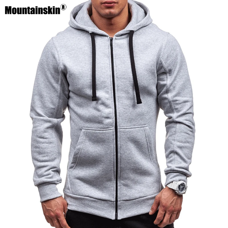 Mountainskin الرجال هوديس الخريف سترة تراكسويت أبلى معطف مقنع الذكور طويلة الأكمام البلوز عارضة ضئيلة رياضية SA573