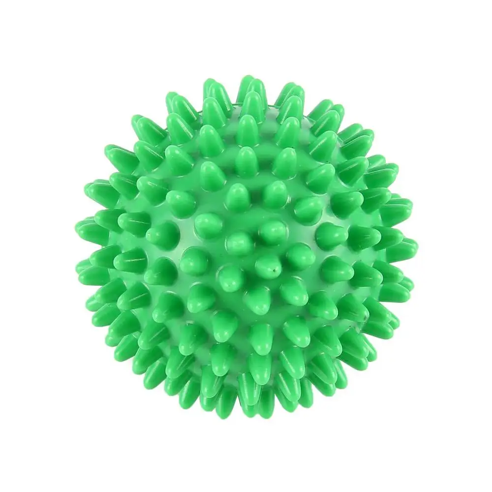 Горячий 6 см Прочный ПВХ колючий массажный шарик триггер точка Спорт Фитнес рука от боли в ногах - Цвет: Зеленый