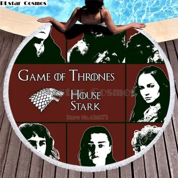 

Game of Thrones Blanket Women Bath Towel for Beach Thick Round 3d print Fabric Quick Compressed Towel new style-8
