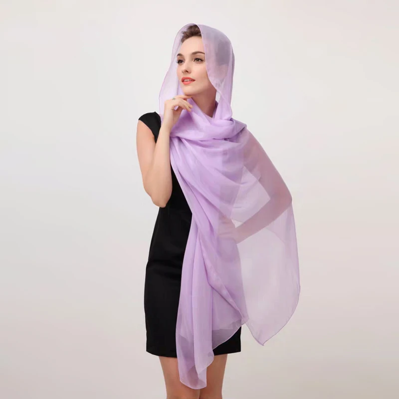 Ladies Opal Purple Floral Soft /& Warm 100/% Organic Large Scarf
