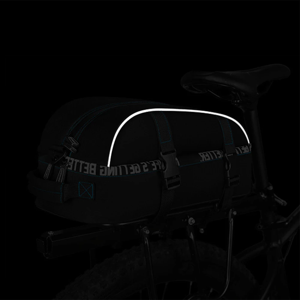 Perfect Bicycle Bags Bicycle Rear Rack Bag Shoulder Panniers Rainproof Bag Double-layer Night Reflection Mountain Road Bike Accessories 2