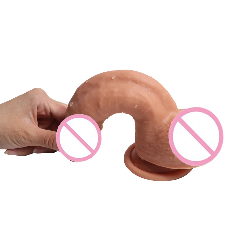 HOWOSEX 20 см Большой двухслойный пенис реалистичный жидкий силиконовый