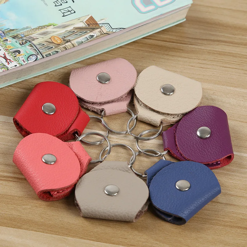 

High Quality Guitar Pick Holder Genuine Leather Guitarra Plectrum Case Bag Keychain Shape Guitar Accessories