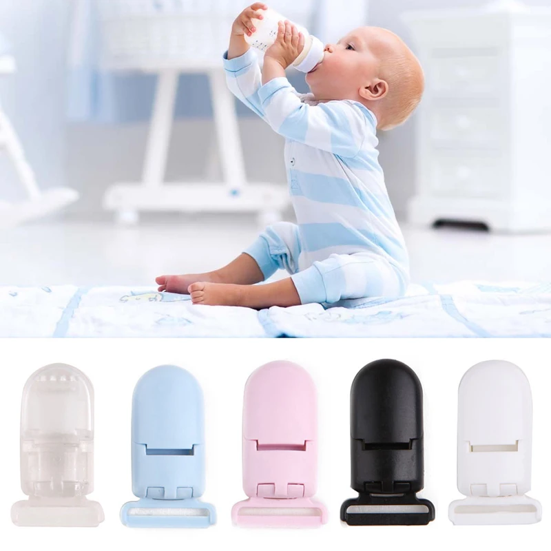 Bébé garçon fille sucette ruban pinces factices sucette KAM support plastique 5 pièces (lot de 5)