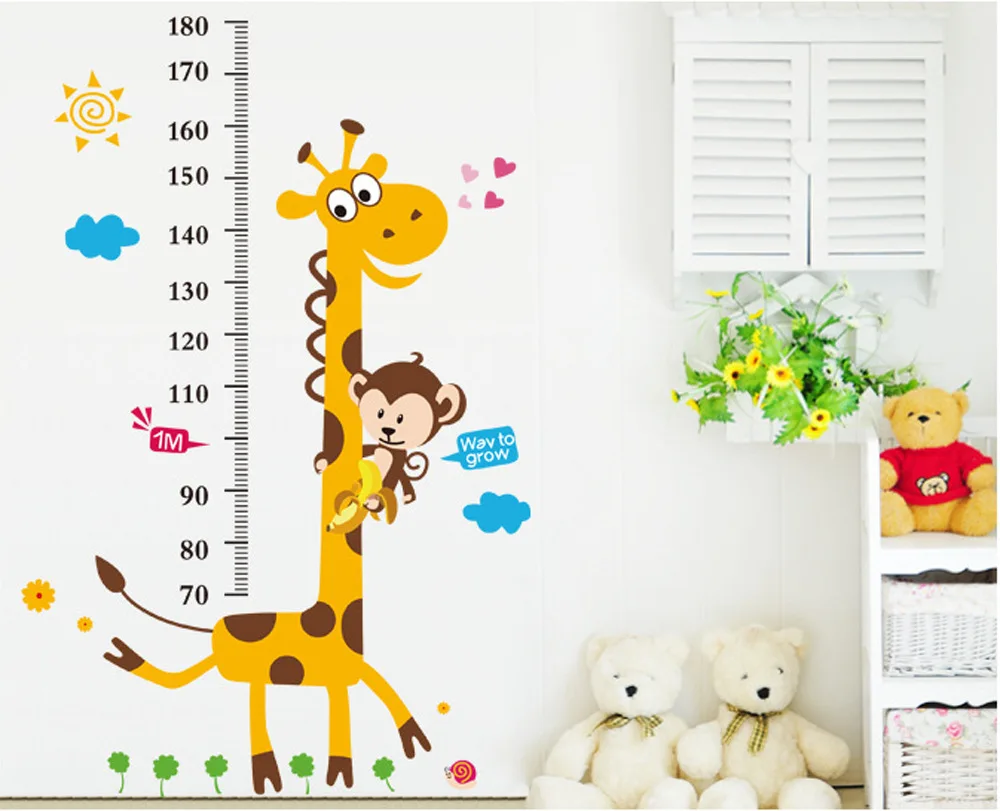 new heights furniture. 2015 new style giraffe height to stickers 3d cute decor stickerskindergarten children room decorates a wall heights furniture o