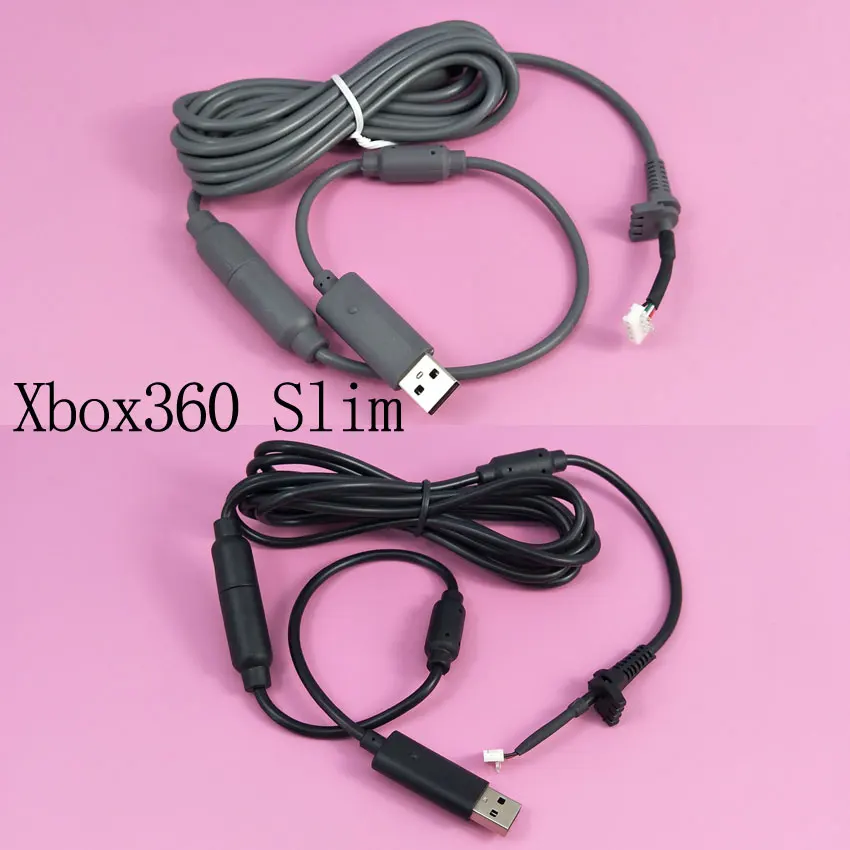 Черный/серый 1,8 м 180 см USB игровой кабель для xbox 360/для xbox 360 Slim Проводная часть для ремонта регулятора