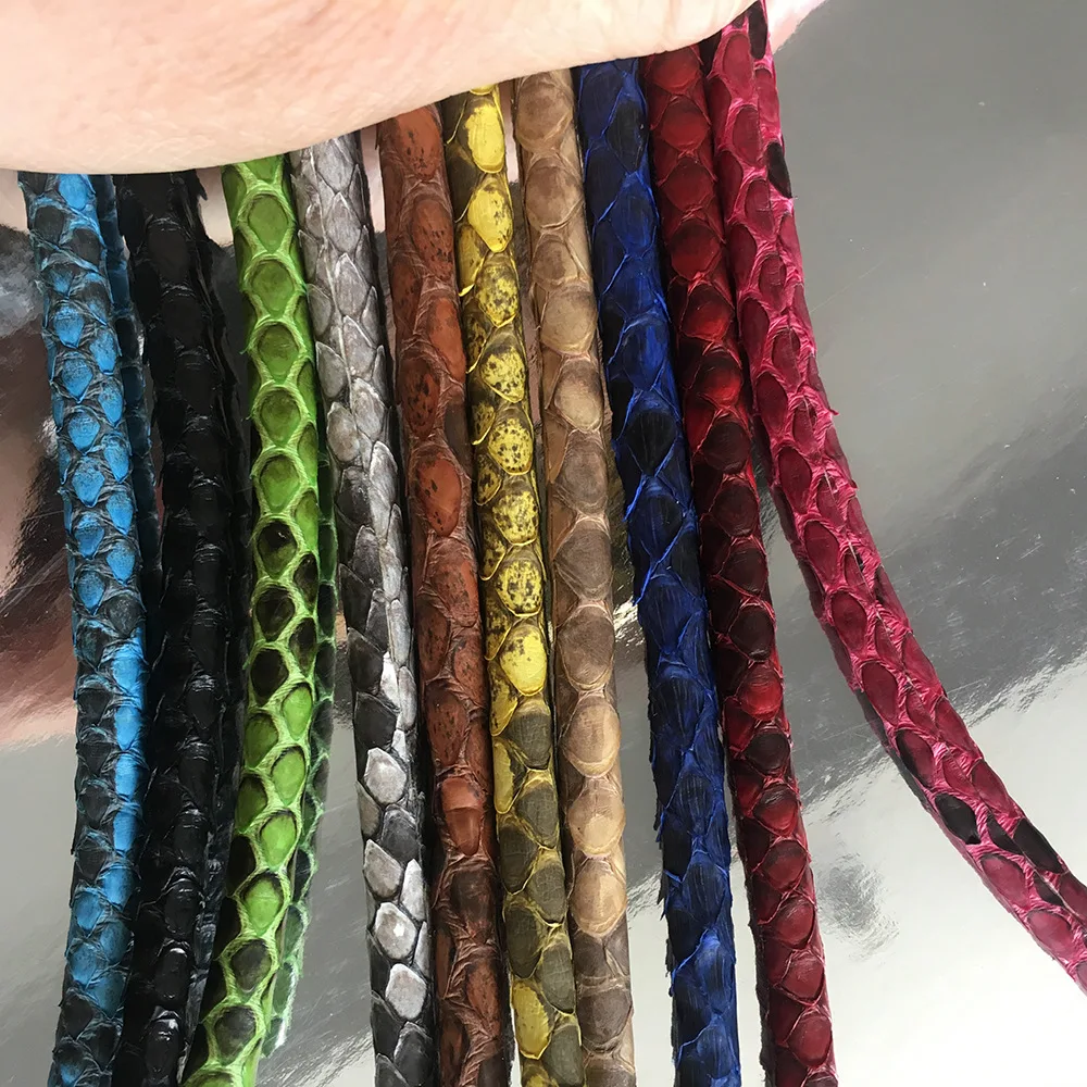 BC luxury gentleman gift  leather jewelry rnatural Python skin bracelet DIY 4