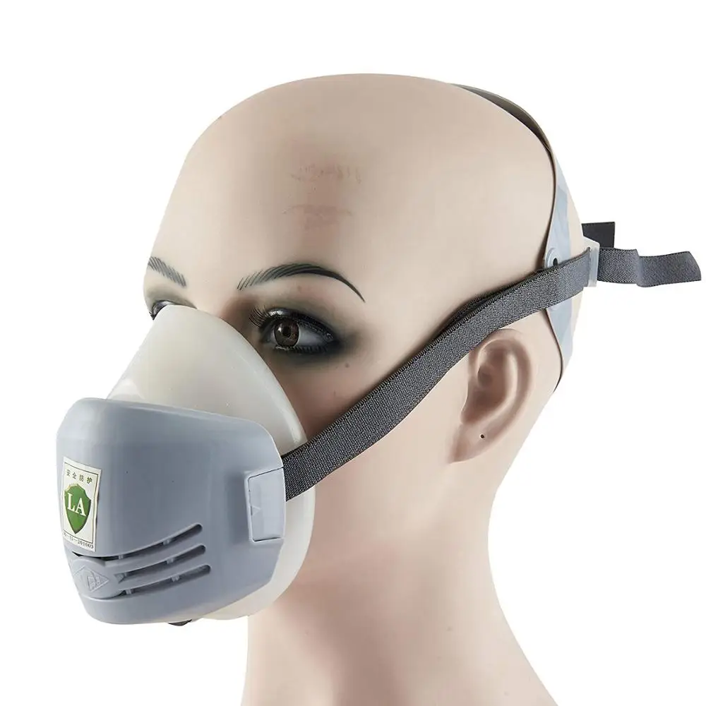 

Half Face Reusable Silicone Respirator Mask KN95 Pm2.5 Respirator Dust Mask Anti-fog Haze Filter Respirator