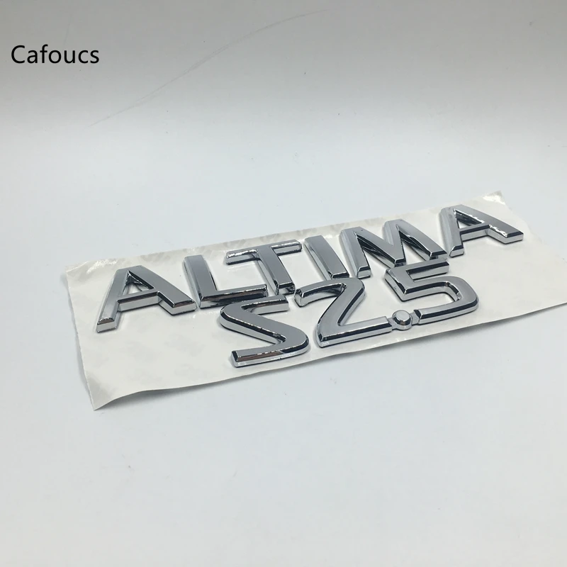 Cafoucs для Nissan Altima 2,5 S 2,5 S Задняя хромированная эмблема бейдж скрипт логотип