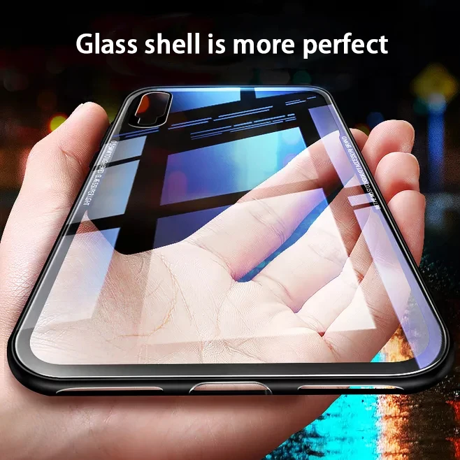 

Phone Case For Huawei P20 Lite P20 Pro Silicone Frame Tempered Glass Back Cover For Huawei P20 Lite Case Luxury Protective Shell