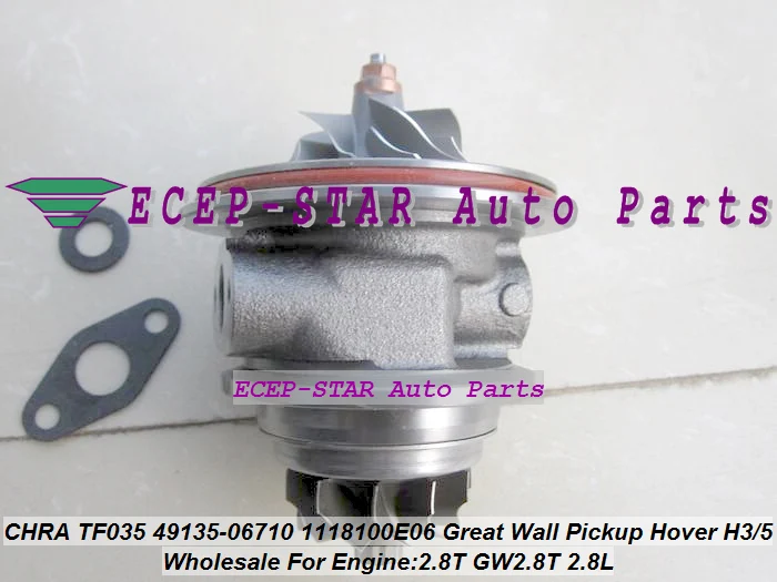 

Free Ship Turbo CHRA Cartridge TF035 49135-06710 1118100E06 1118100-E06 4913506710 For Great Wall Hover H3 H5 Haval GW2.8T 2.8L