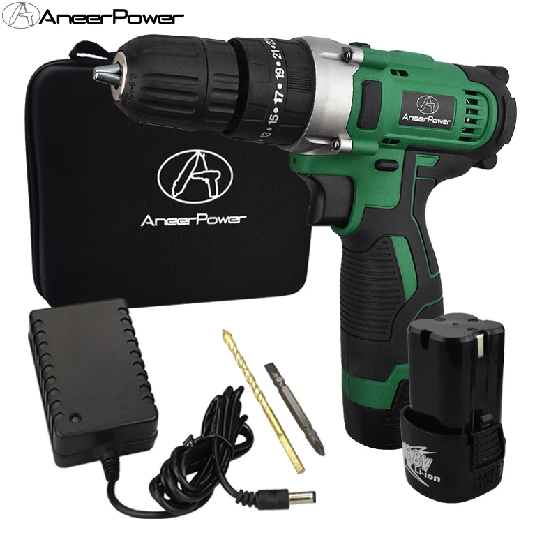 

16V Power Tools Electric Impact Screwdriver Drill Bit Electric Screwdriver Tool Mini Rotary Cordless Li-ion Speed Bit Drill Set
