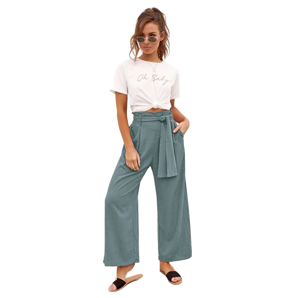 New Women Pants Belt Loose Spring and Summer Casual Trousers Summer Women's Fashion Sexy Elegant Pants Women Plus Size New Women Pants Belt Loose Spring and Summer Casual Trousers Summer Women's Fashion Sexy Elegant Pants Women Plus Size