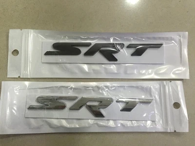 1x Chrome Metal SRT Emblem Fender Badge for Mopar Challenger Charger