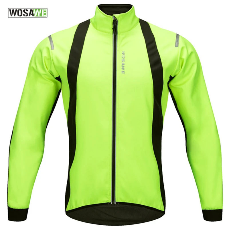 

WOSAWE Thermal Cycling Jacket Winter Warm Up Bicycle Clothing Windproof Waterproof Soft Shell Coat MTB Bike Jersey Fietsjack